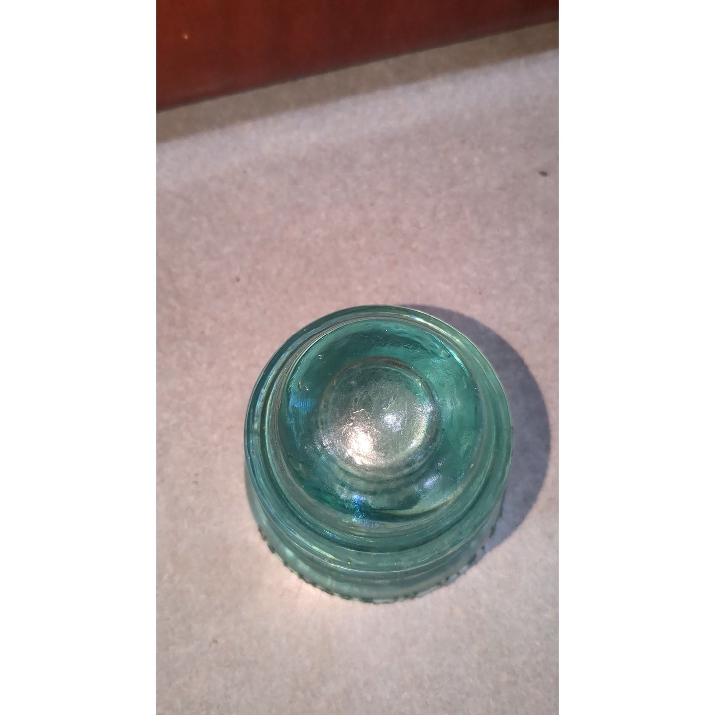 Vintage Insulator Whitall Tatum Co #1 Teal Blue Glass wh7