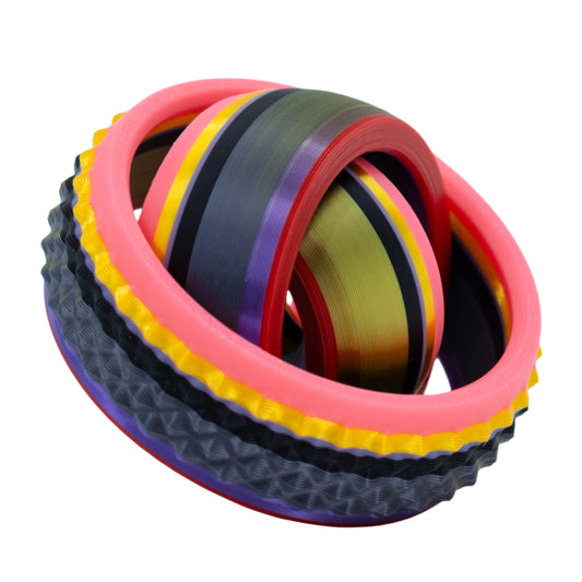 Round 3D Printed Fidget | Multiple Colors | Black Sheep Products LLC Pink Multicolor