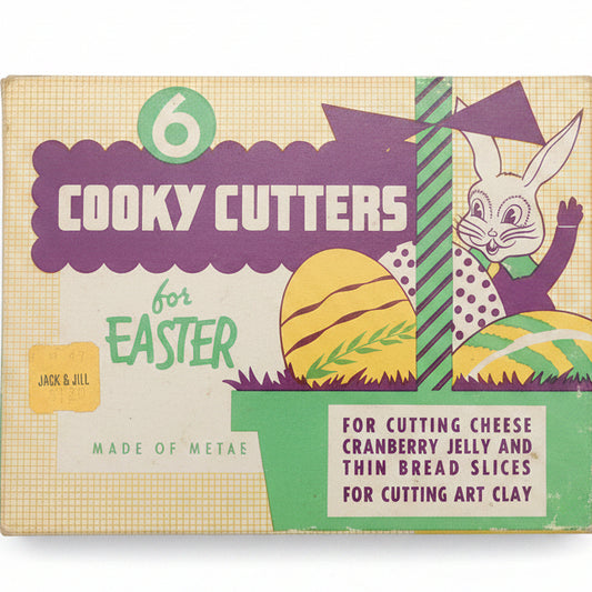 Vintage Cooky Cutters for Easter Metal Cookie Cutter Original Box 1950s CE3