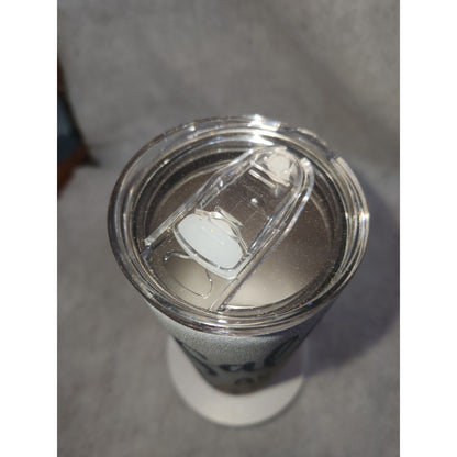 20 oz Stainless Steel Glitter Tumbler Salty As a Beach HAS FLAW