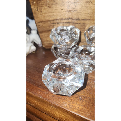 vintage pressed glass salt cellars set of 6