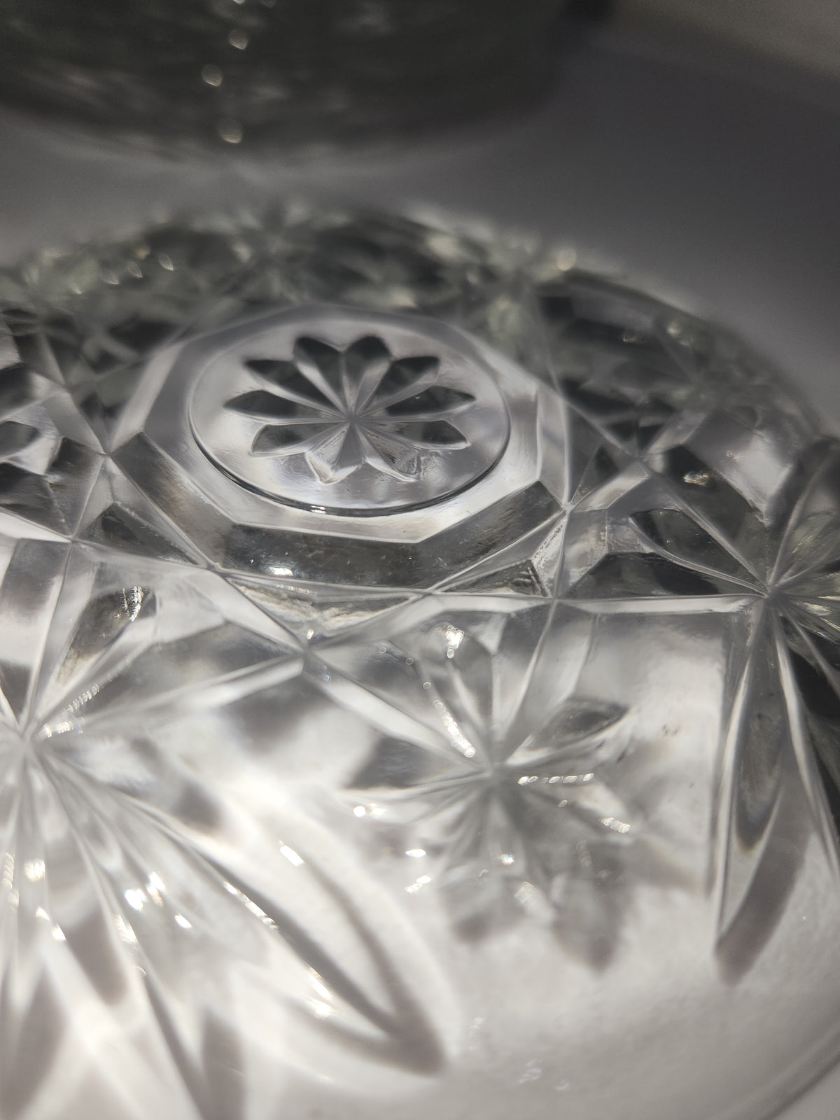 Vintage Coasters Set of 6 Anchor Hocking Prescut Clear Collection Pressed Glass 4 1/2" Discontinued
