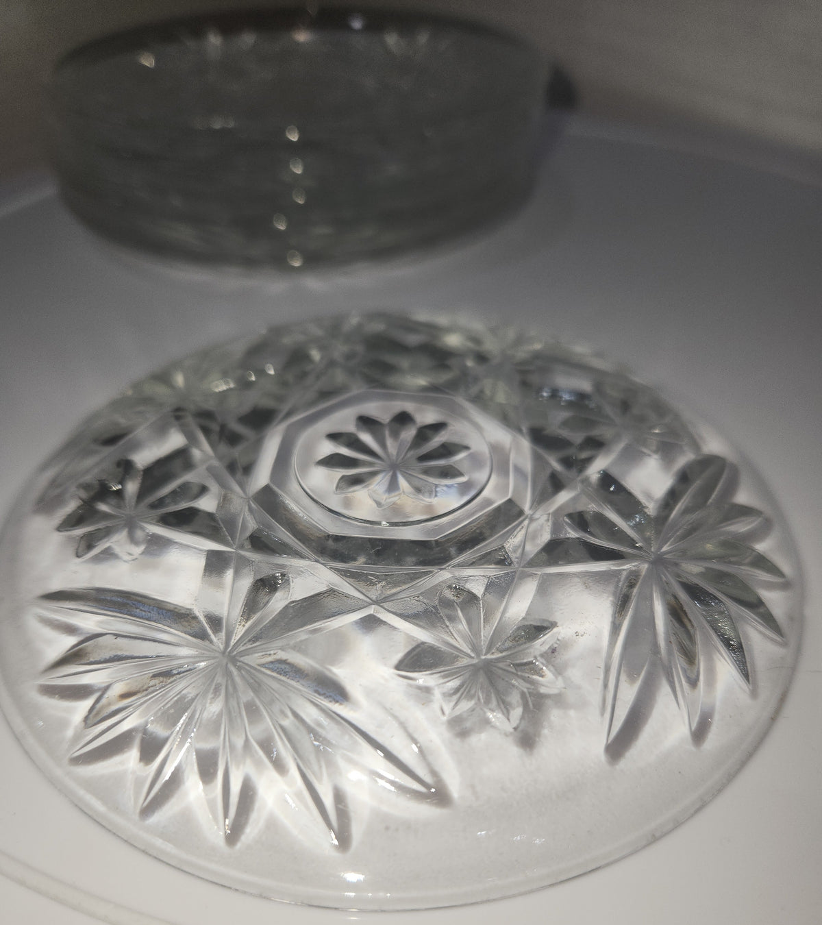Vintage Coasters Set of 6 Anchor Hocking Prescut Clear Collection Pressed Glass 4 1/2" Discontinued