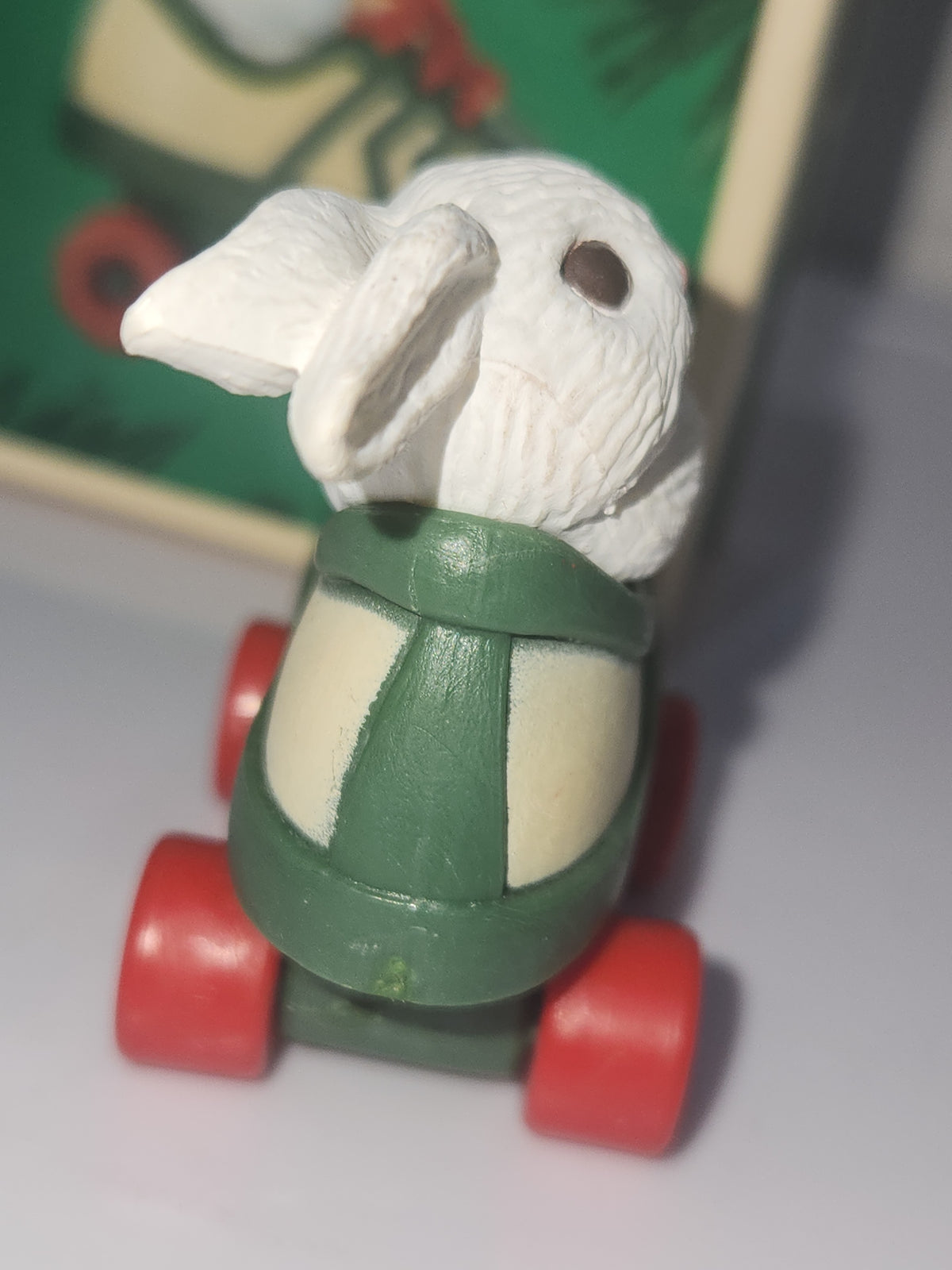 Vintage Hallmark Keepsake Miniature Ornament Roller Skating Rabbit 1984