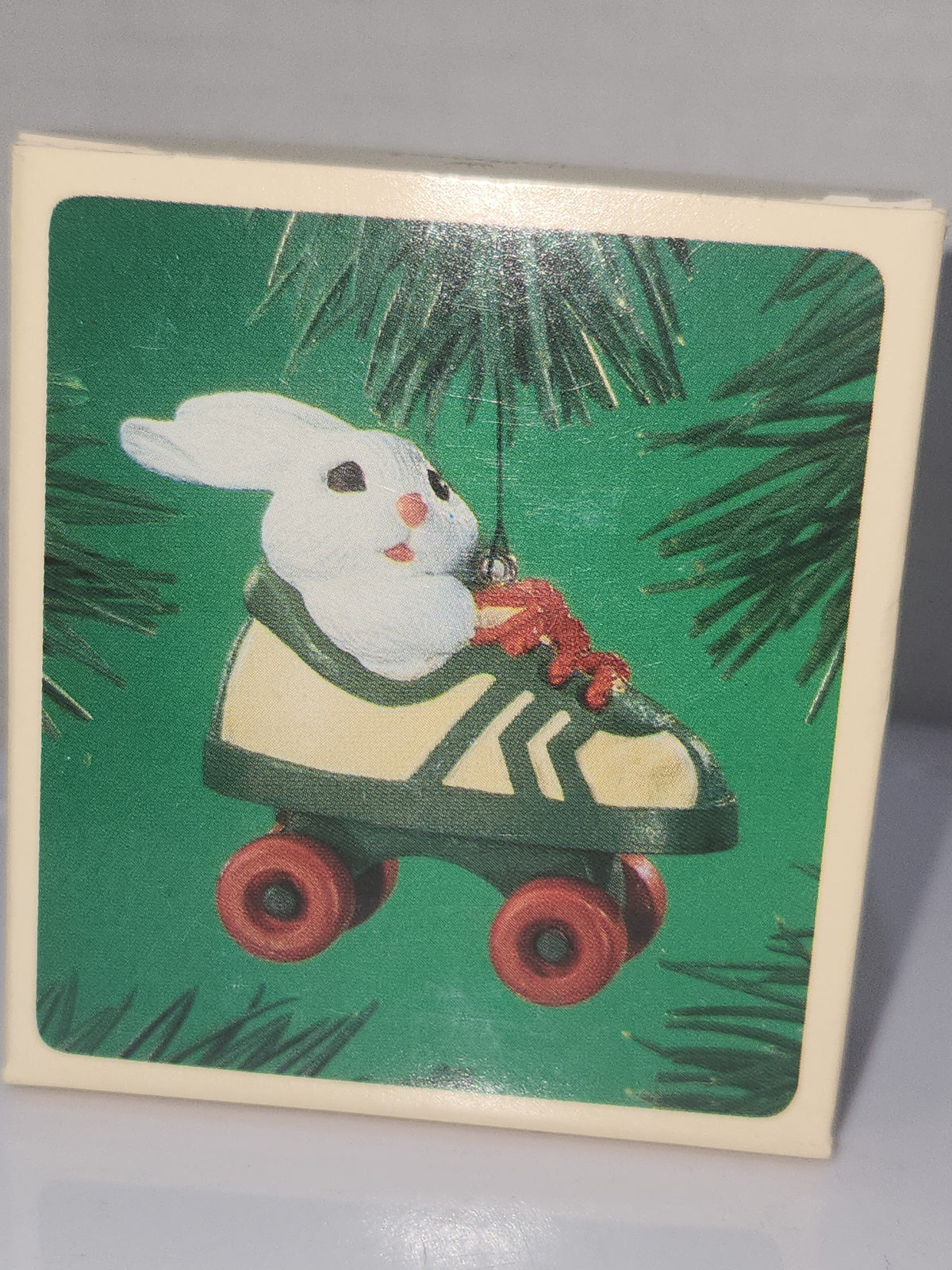 Vintage Hallmark Keepsake Miniature Ornament Roller Skating Rabbit 1984