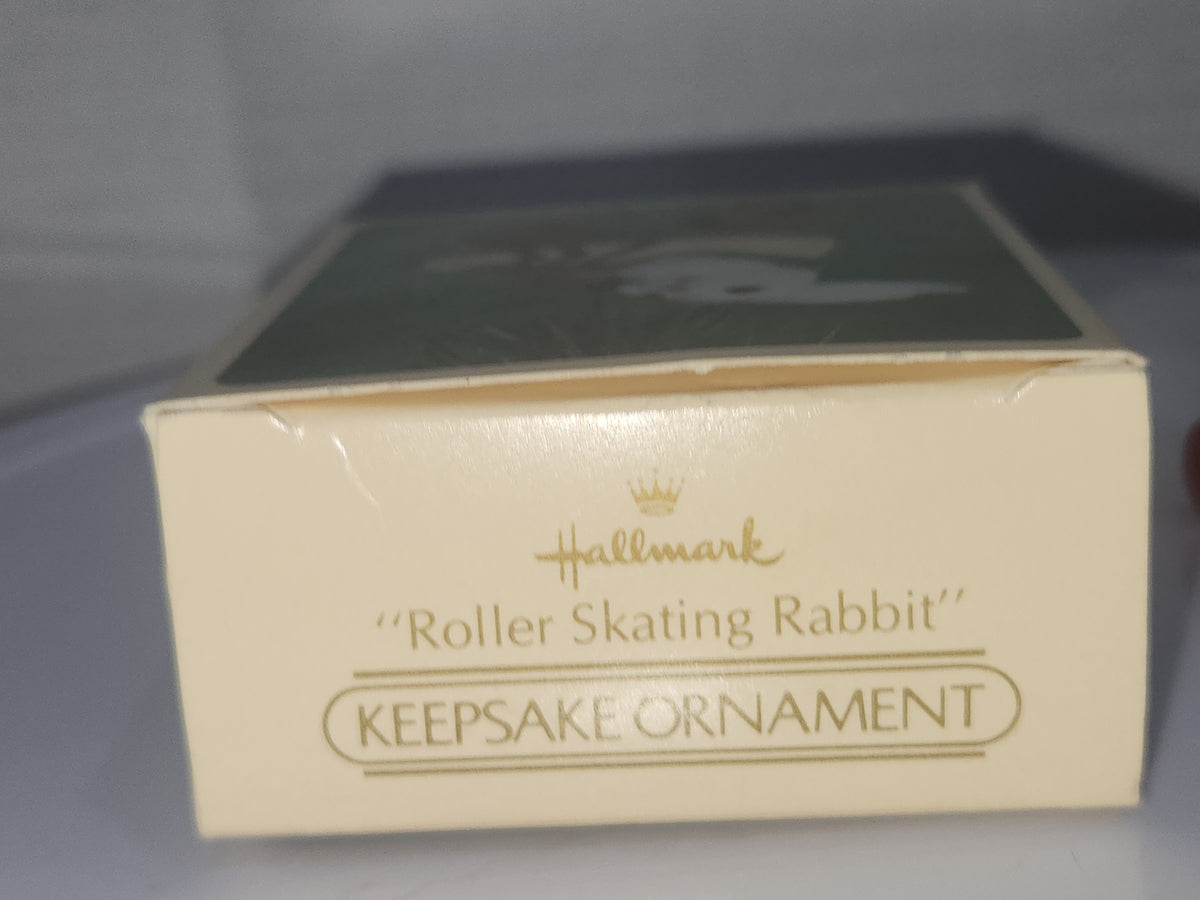 Vintage Hallmark Keepsake Miniature Ornament Roller Skating Rabbit 1984
