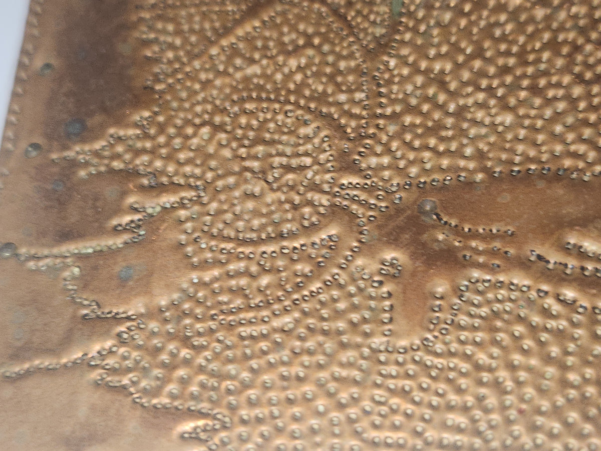 Vintage Punched Copper Deer Art Piece