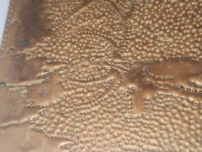 Vintage Punched Copper Deer Art Piece