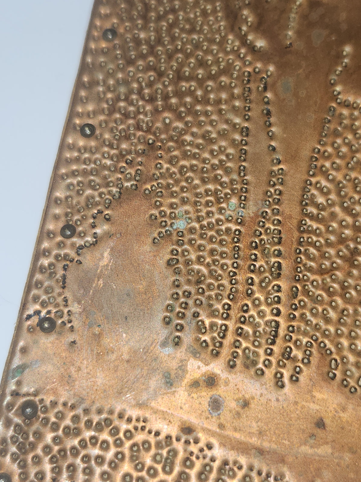 Vintage Punched Copper Deer Art Piece