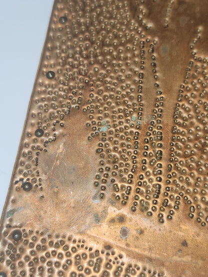 Vintage Punched Copper Deer Art Piece