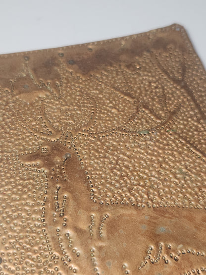 Vintage Punched Copper Deer Art Piece