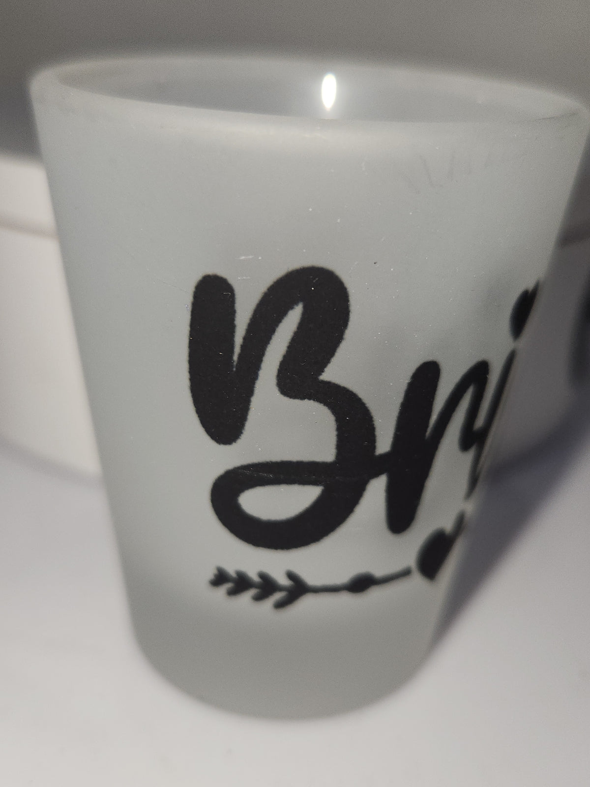 Bride Shot Glass – Frosted Glass Wedding Party Favor