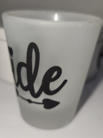 Bride Shot Glass – Frosted Glass Wedding Party Favor