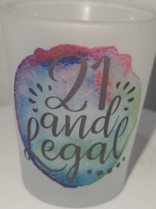 21st Birthday Shot Glass – Frosted Glass Milestone Keepsake