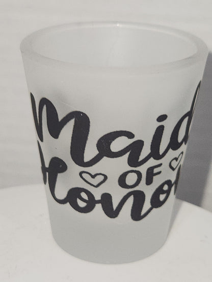 Frosted Shot Glass Maid of Honor