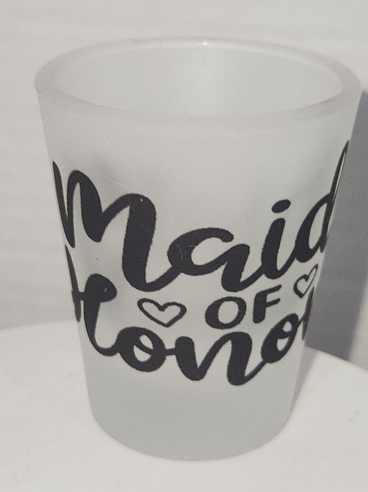 Frosted Shot Glass Maid of Honor