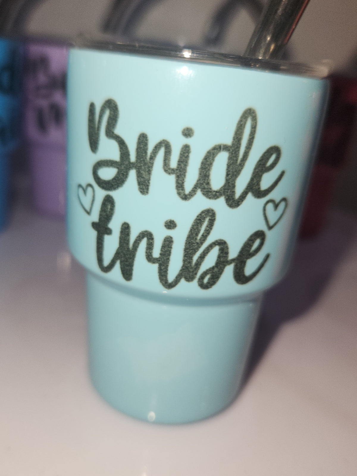 Shot Glass 3 oz Stainless Steel or Mini Tumbler Set of 7 with Lids and Straws Read Description