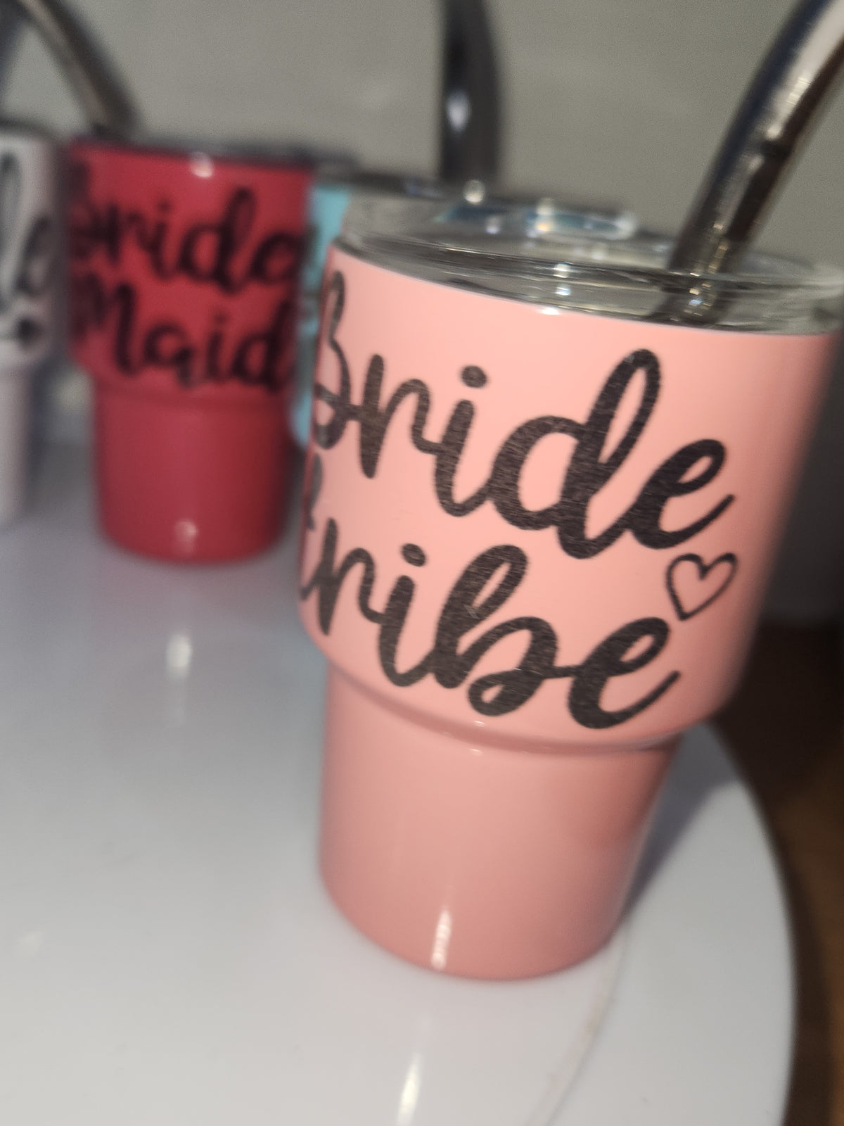 Shot Glass 3 oz Stainless Steel or Mini Tumbler Set of 7 with Lids and Straws Read Description