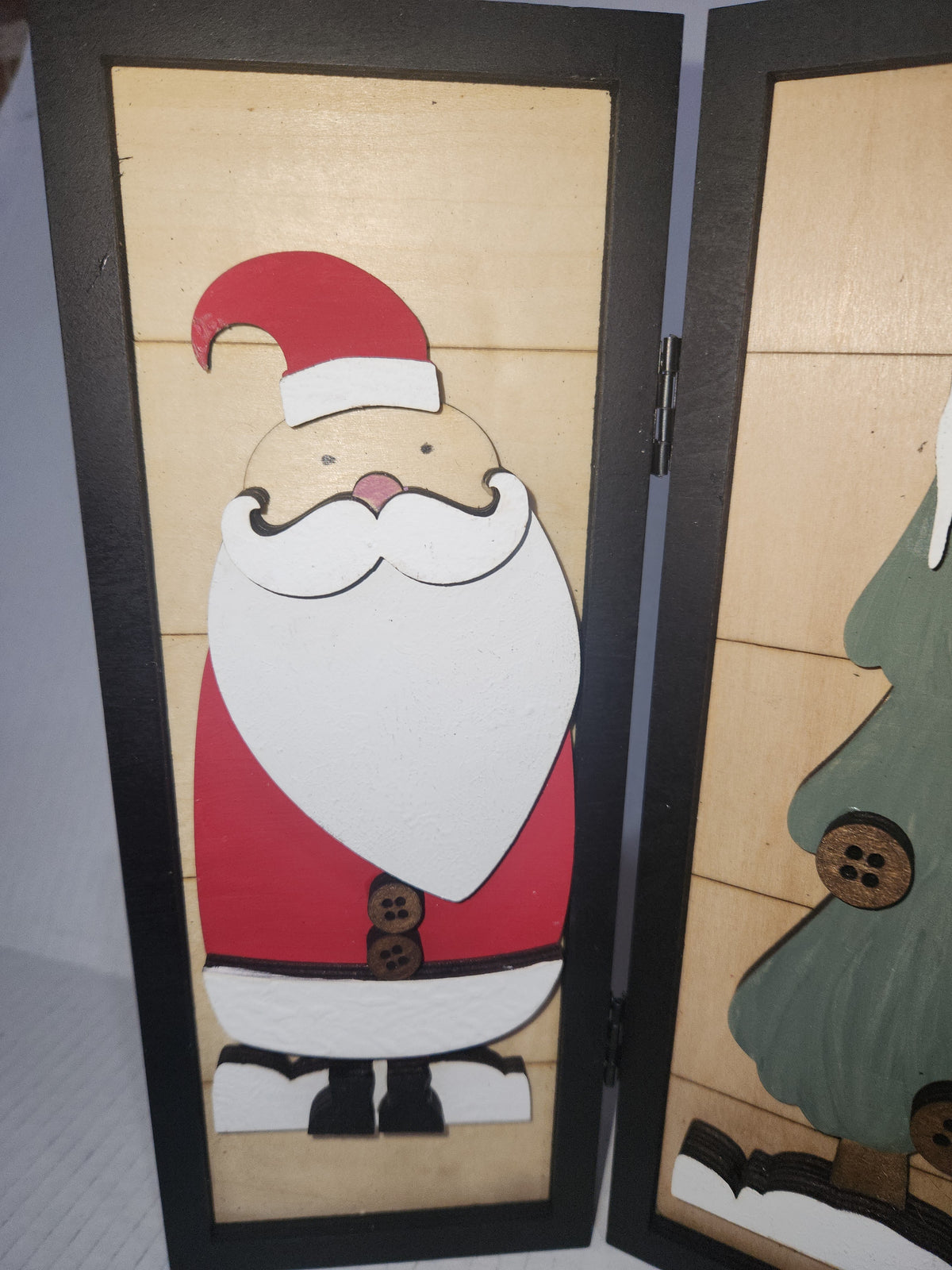 Trio Frame Decor Christmas Santa Reindeer 10 1/2"  tt85