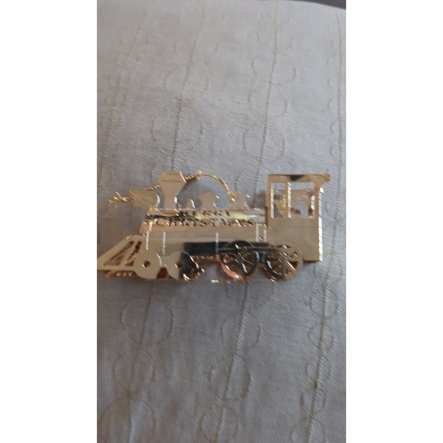 Vintage Brass 3-D Locomotive Train Alaska Original Box