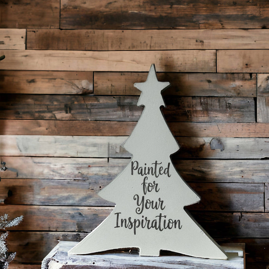 Unfinished MDF Tree Craft Blank Primitive Rustic Christmas Tree with Star Topper 8” Tall ws96