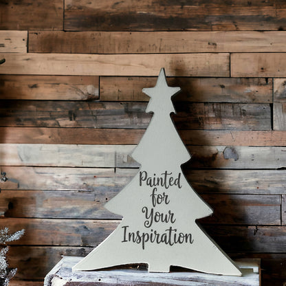 Unfinished MDF Tree Craft Blank Primitive Rustic Christmas Tree with Star Topper 8” Tall ws96