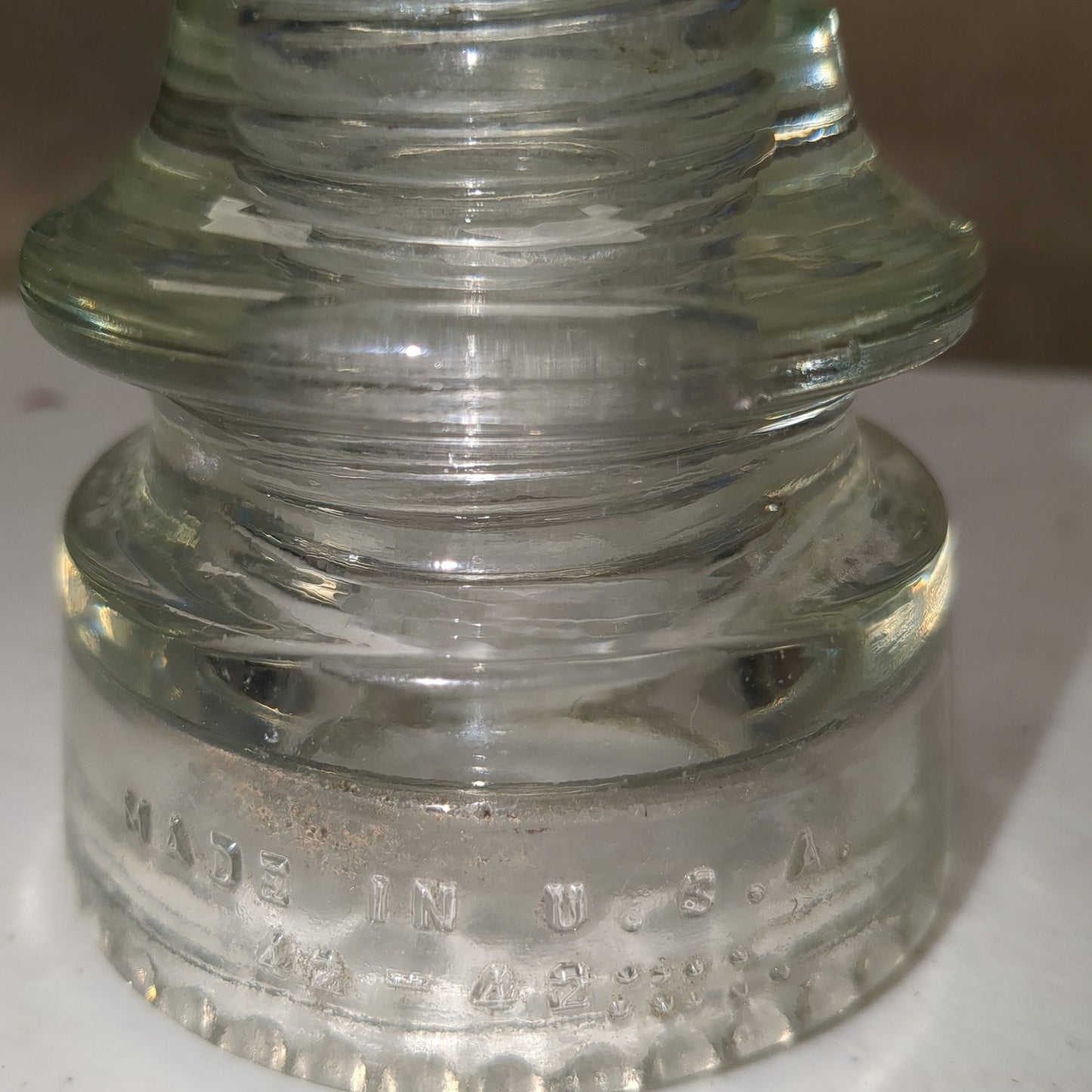 Vintage Hemingray Glass Clear Insulator h619