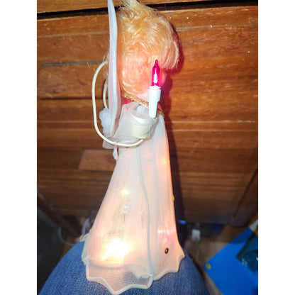 Vintage Joybrite 10 light Angel Flashing Treetop Tree Topper 9 Lights Work Does Not Flash tt44