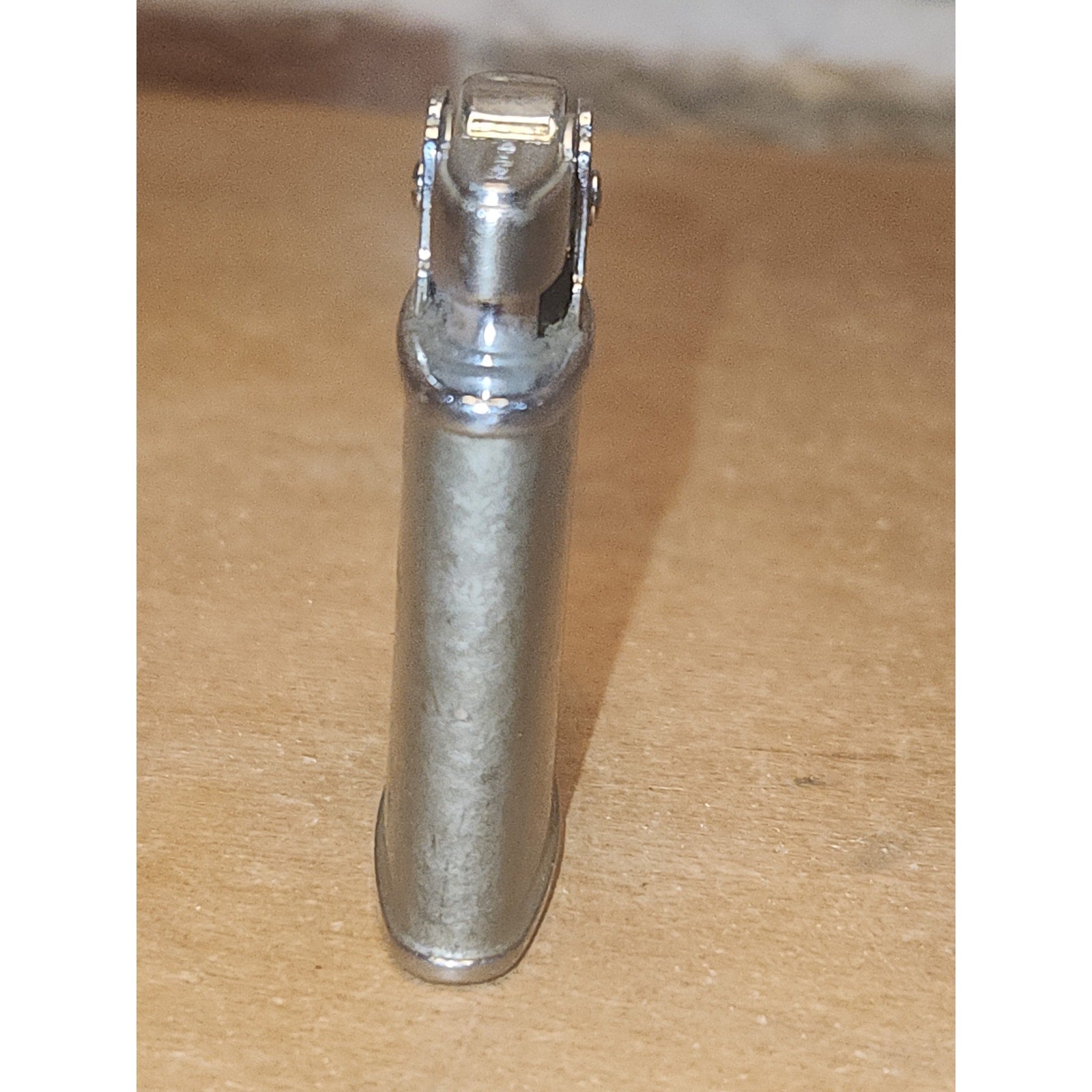 Vintage Ronson Princess Pocket Lighter Refillable Silver Hammered AS IS li9