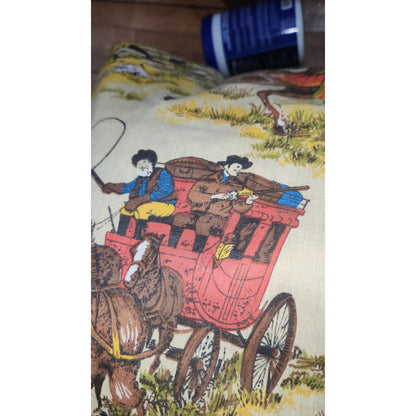 Vintage Cowboy and Native American Fabric