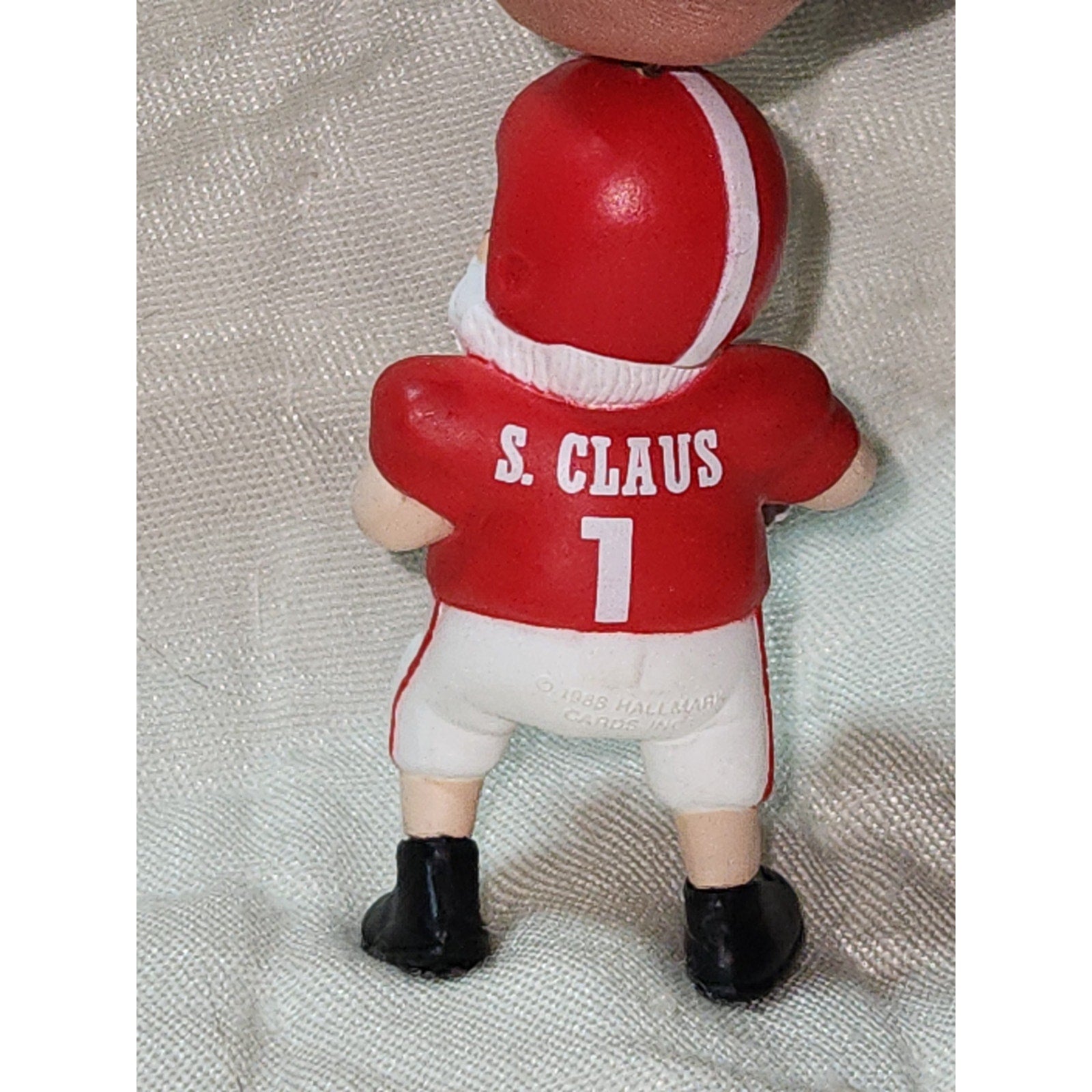 Vintage Hallmark Keepsake Ornament Holiday Hero Football Player 1988
