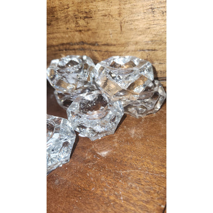 vintage pressed glass salt cellars set of 6