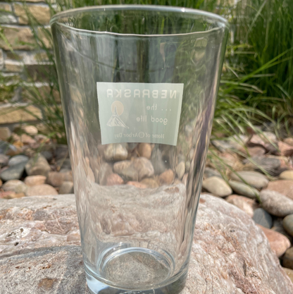 The Good Life Sign Pint Glass | 16 oz | Nebraska State Historical Society