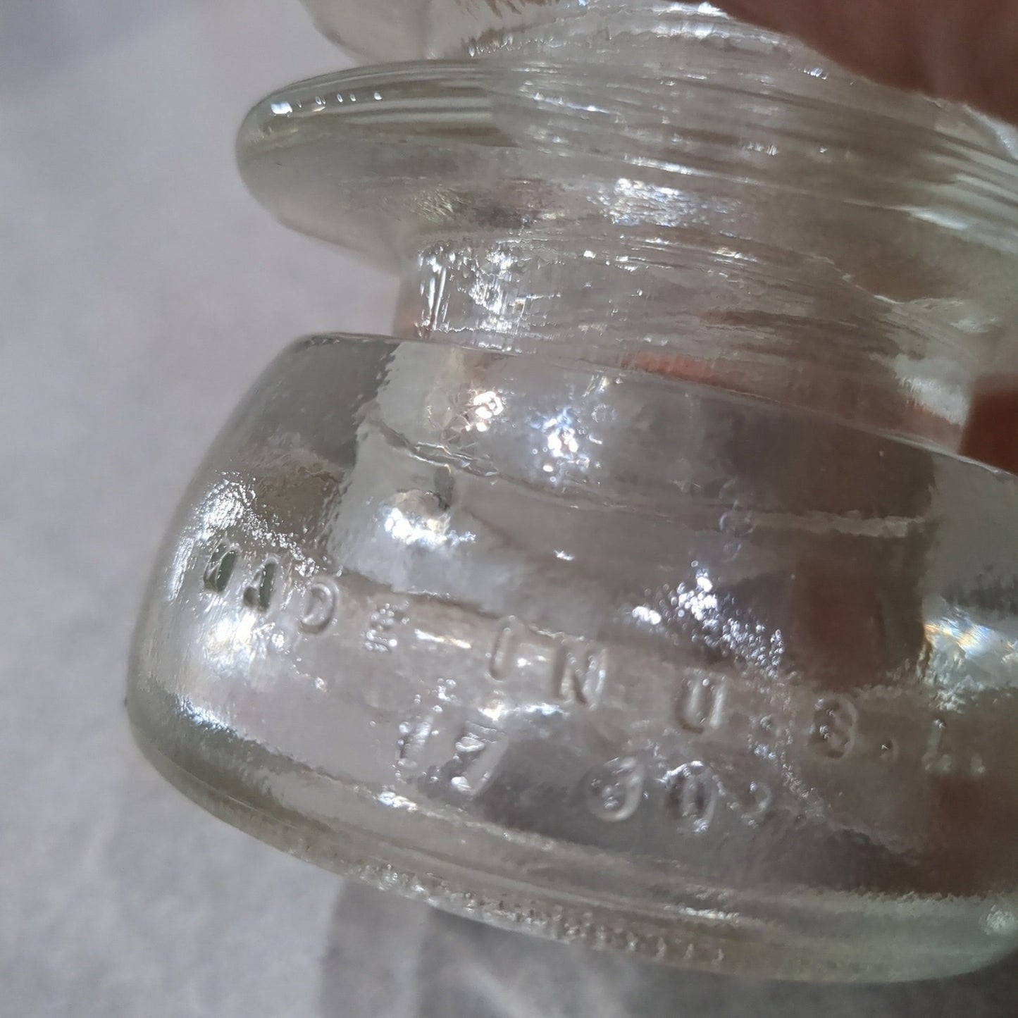 Vintage Insulator Hemingray Clear Glass #56 h656