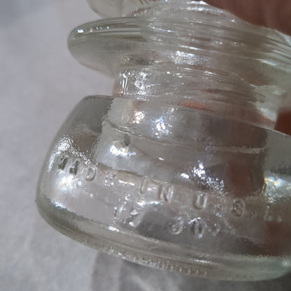 Vintage Insulator Hemingray Clear Glass #56 h656