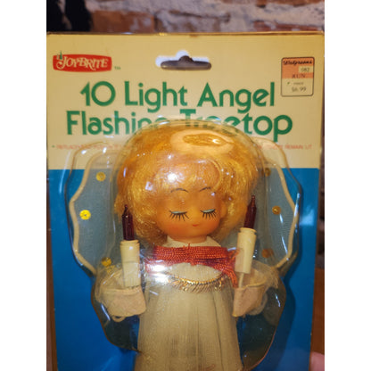 Vintage Joybrite 10 light Angel Flashing Treetop Tree Topper 9 Lights Work Does Not Flash tt44