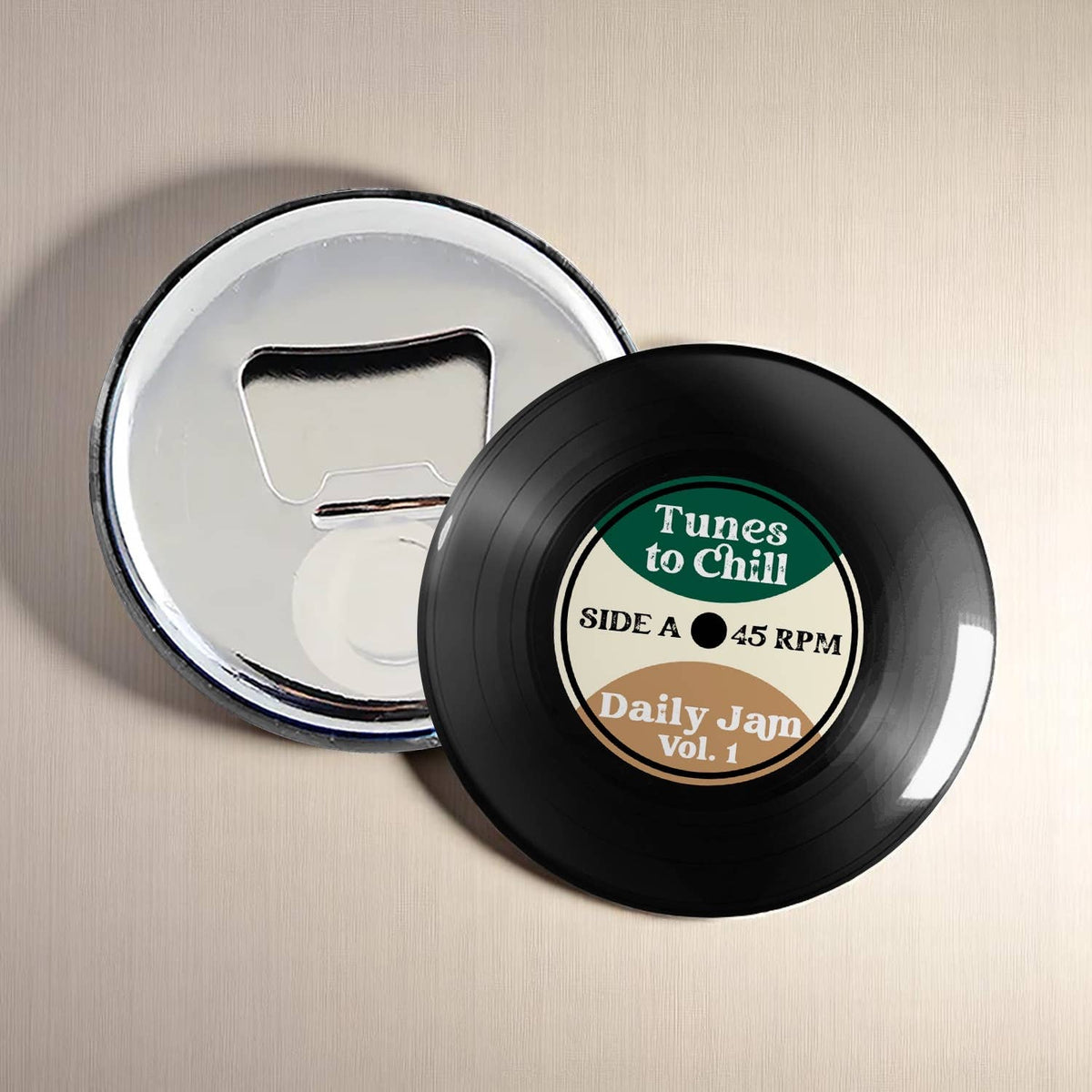 Tap and Play | Scannable Vinyl Record Magnets and Keychains: For The Record I Love You / Magnet