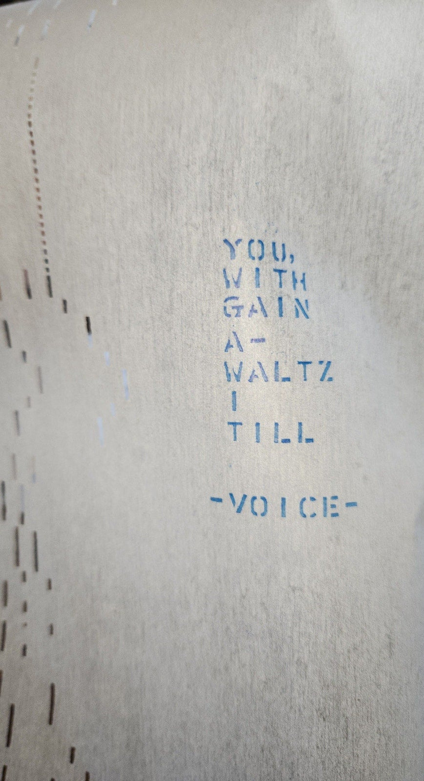 Antique Piano Roll "Till I Waltz Again With You"