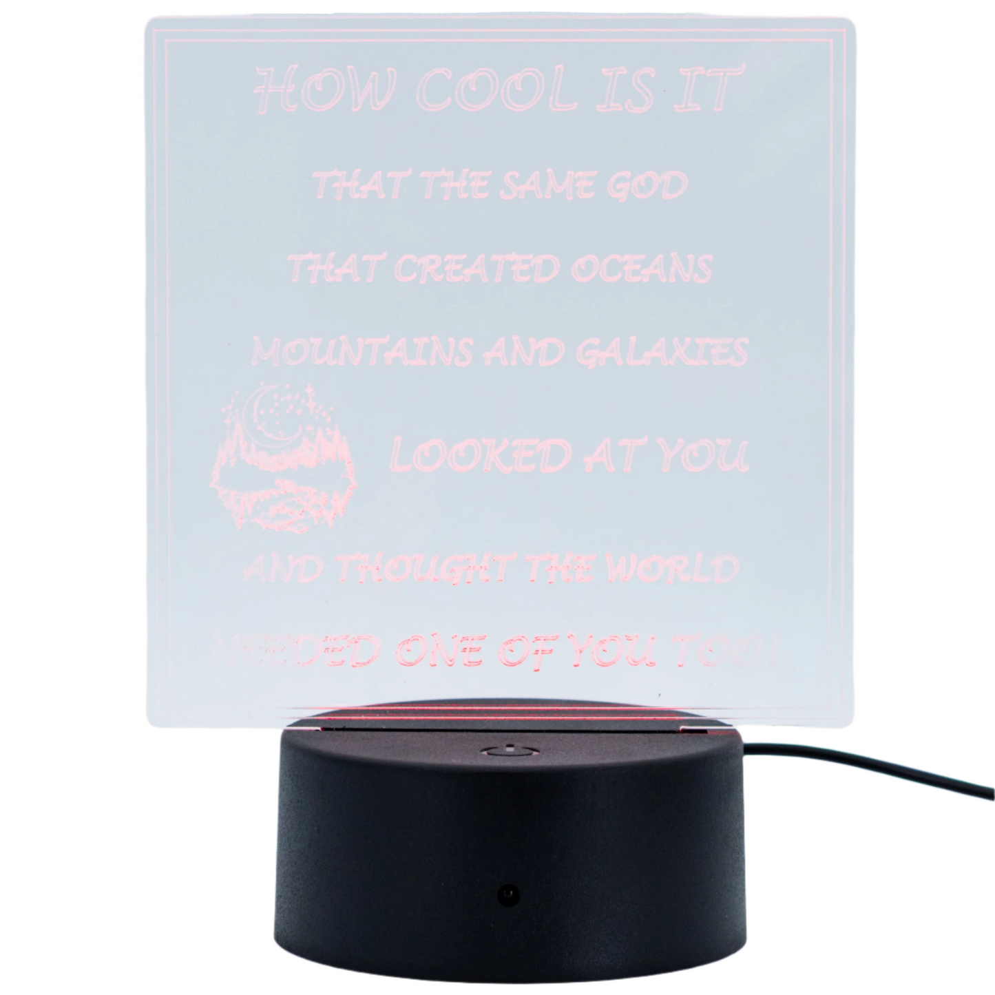 Inspirational LED Lighted Plaque | Multiple Sayings | Glowing Creation