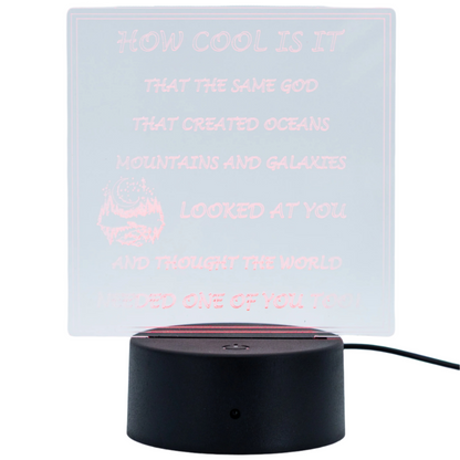 Inspirational LED Lighted Plaque | Multiple Sayings | Glowing Creation