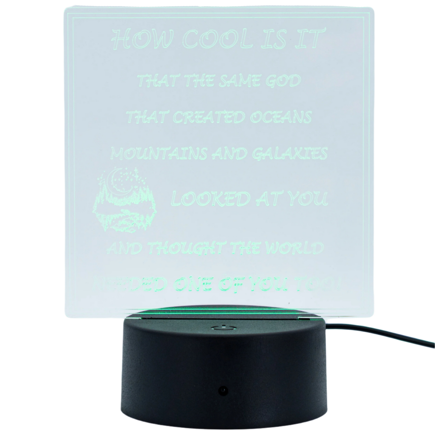 Inspirational LED Lighted Plaque | Multiple Sayings | Glowing Creation