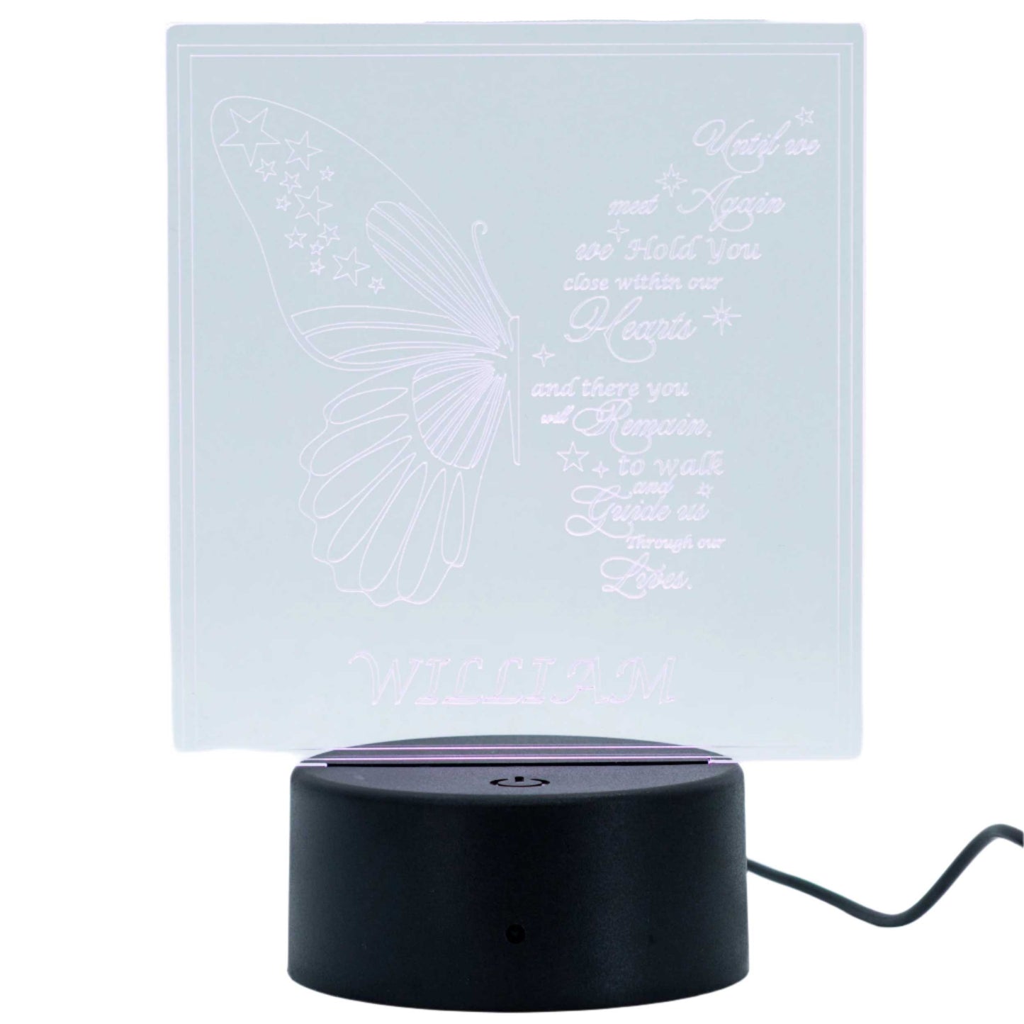 Customizable LED Lighted Memorial Plaque | Create Your Own | Glowing Creation