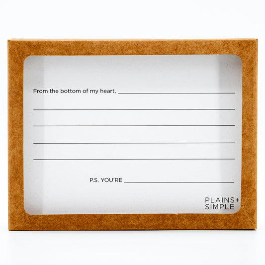 SALE | Simply Said From The Heart Postcard Set | 5 Cards | Plains + Simple