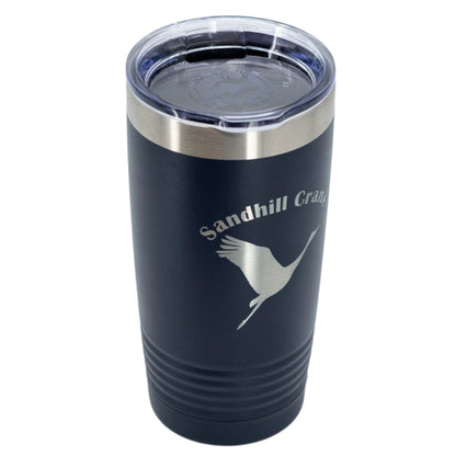 Sandhill Crane Stainless Steel Vacuum Insulated Tumbler | 20 oz | Multiple Colors | RCK Creations and More