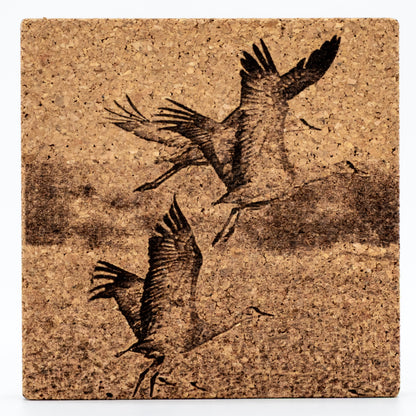 Etched Cork Coaster | Multiple Designs | Single Coaster | RCK Creations & More