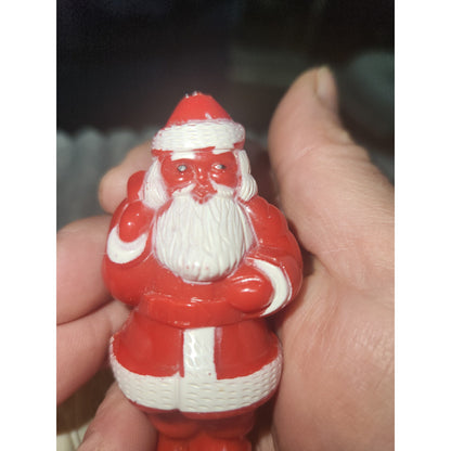 Vintage Rosbro Red Santa in Sleigh Plastic Candy Holder 1950's MCM sa43