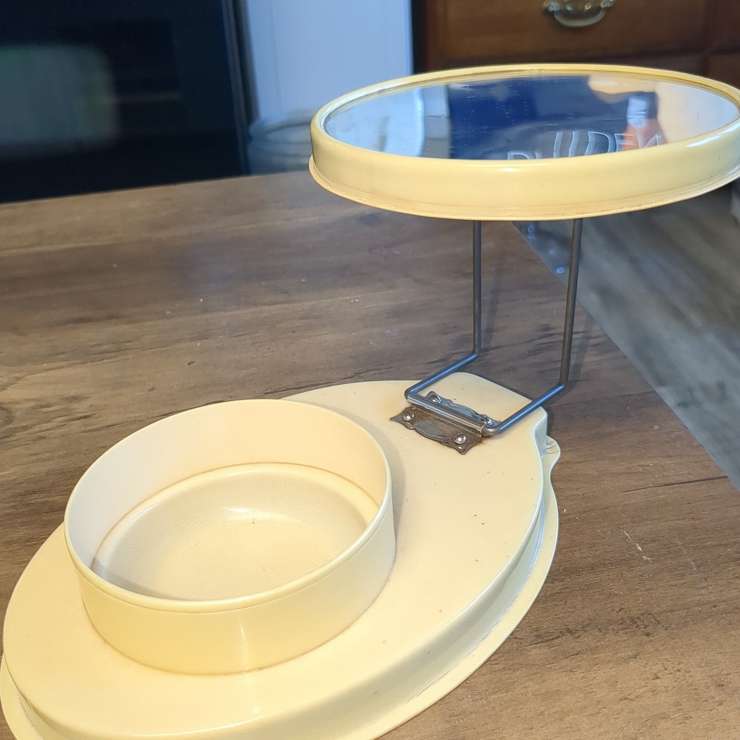 Vintage Celluloid Folding Travel Shaving Mirror Stand cl9