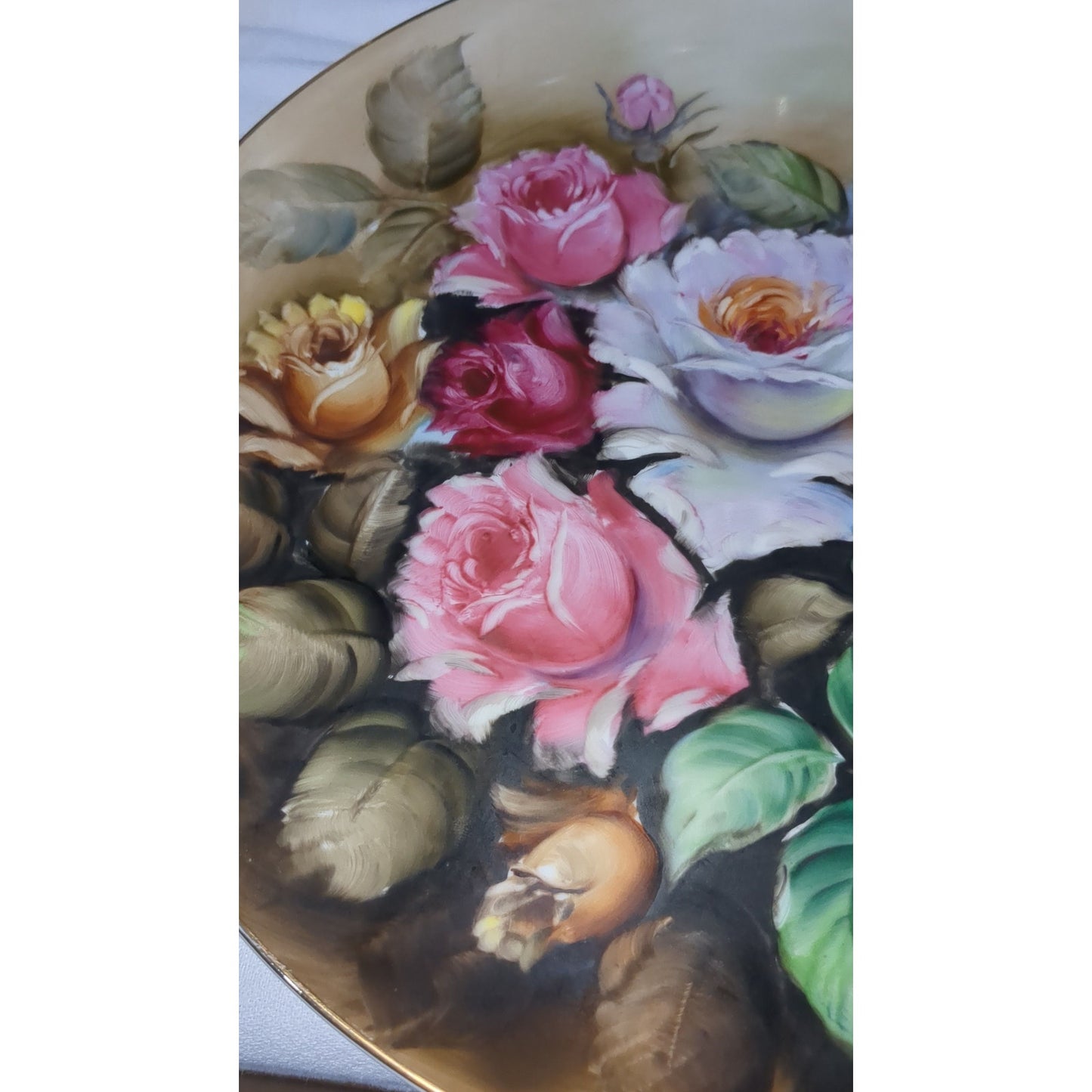 Vintage Ucagco Ceramics Hand Painted 12" Plate or Platter