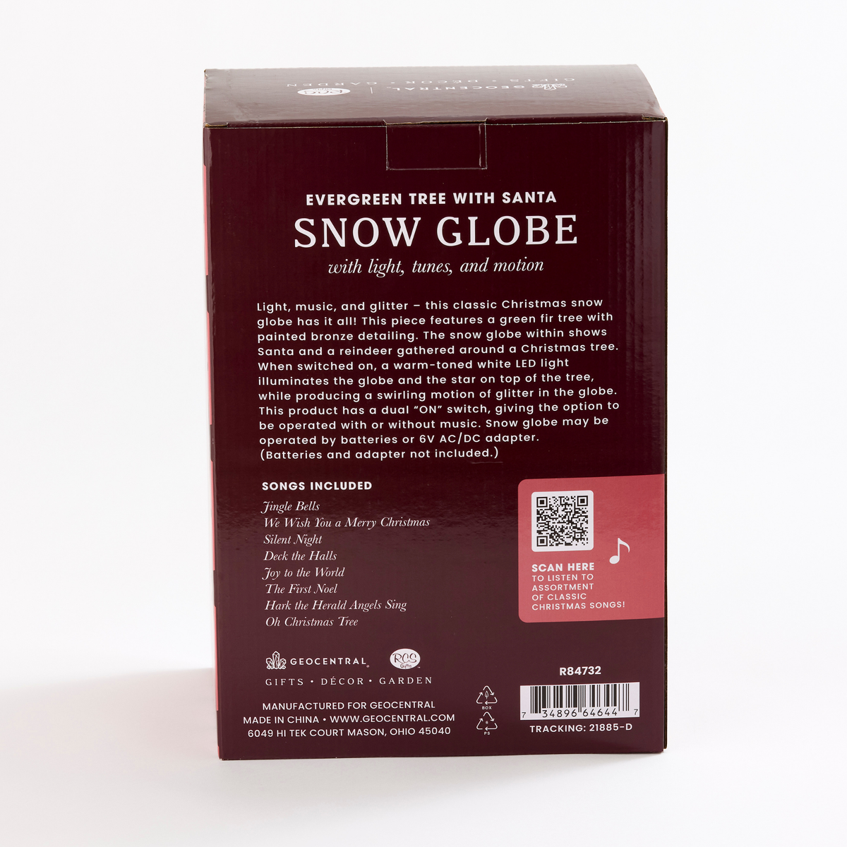 LED Evergreen Tree Musical Snow Globe w/Santa