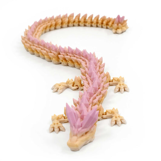3D Printed Gemstone Dragon Fidget | Multiple Colors | Black Sheep Products LLC Light Pink